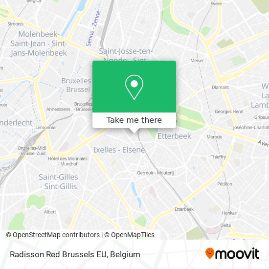 Radisson Red Brussels EU map