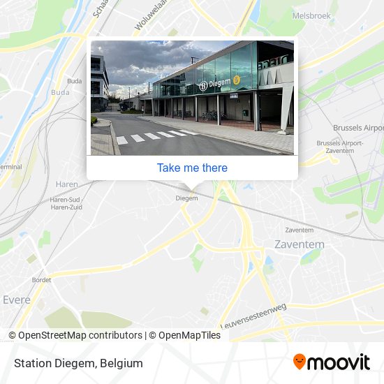 Station Diegem map