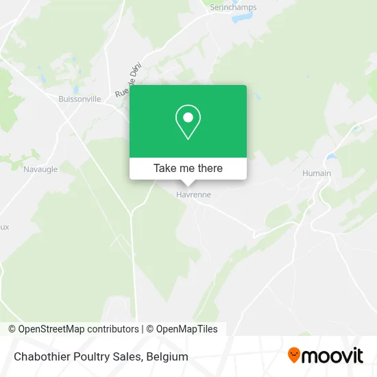 Chabothier Poultry Sales map