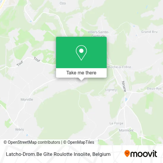 Latcho-Drom.Be Gîte Roulotte Insolite map