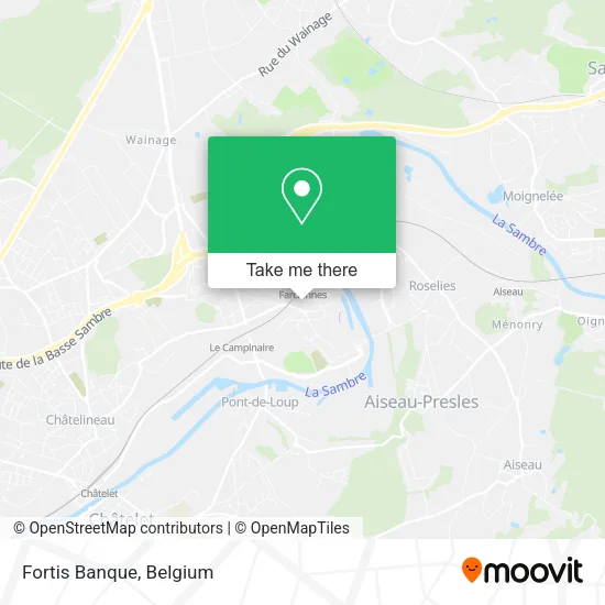 Fortis Banque map