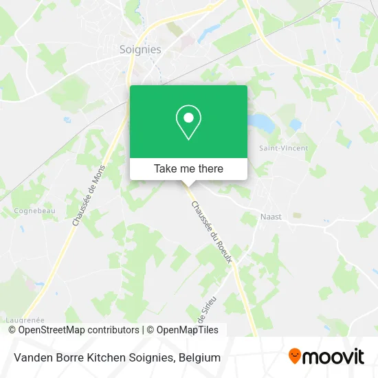 Vanden Borre Kitchen Soignies map