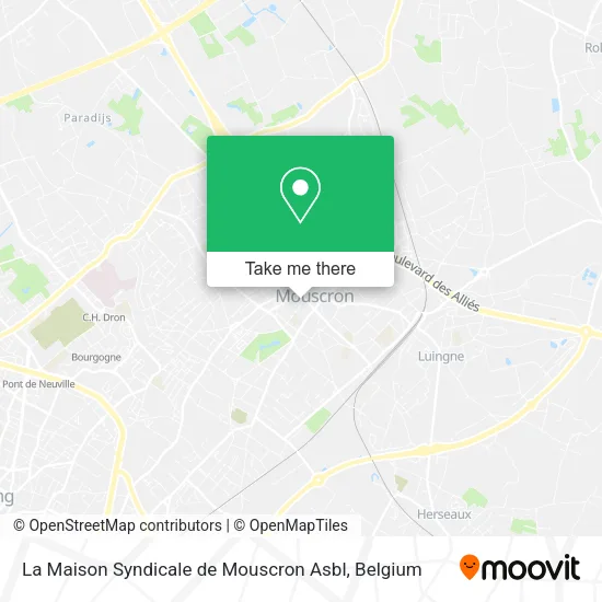 La Maison Syndicale de Mouscron Asbl map