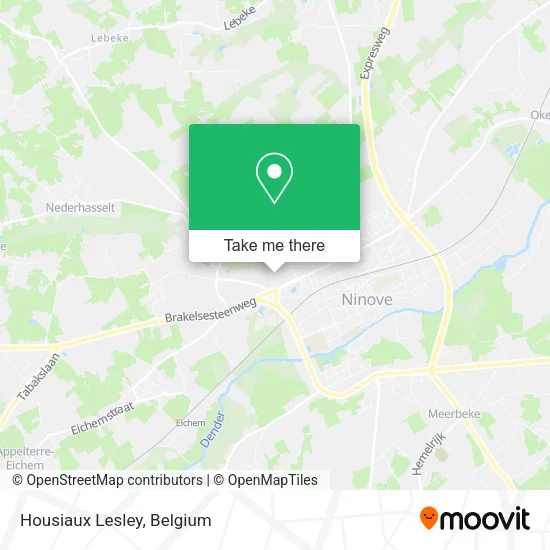Housiaux Lesley map