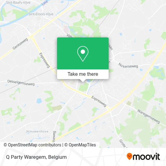 Q Party Waregem map