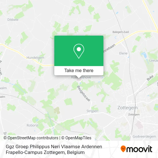 Ggz Groep Philippus Neri Vlaamse Ardennen Frapello-Campus Zottegem map