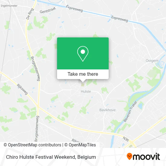 Chiro Hulste Festival Weekend map