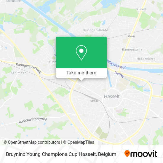 Bruyninx Young Champions Cup Hasselt map