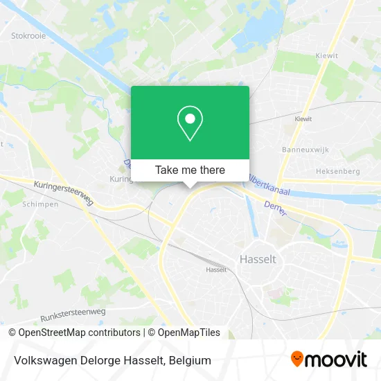 Volkswagen Delorge Hasselt map
