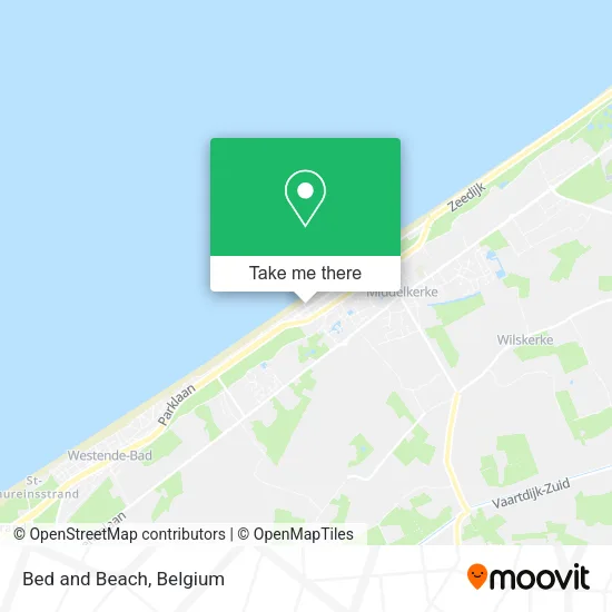 Bed and Beach map