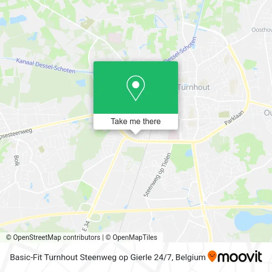 Basic-Fit Turnhout Steenweg op Gierle 24 / 7 plan