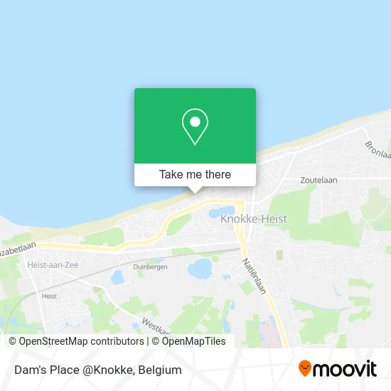 Dam's Place at Knokke map