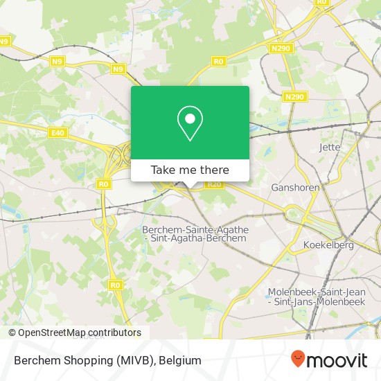 Berchem Shopping (MIVB) map