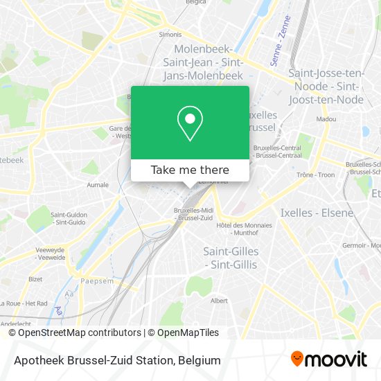 Apotheek Brussel-Zuid Station map