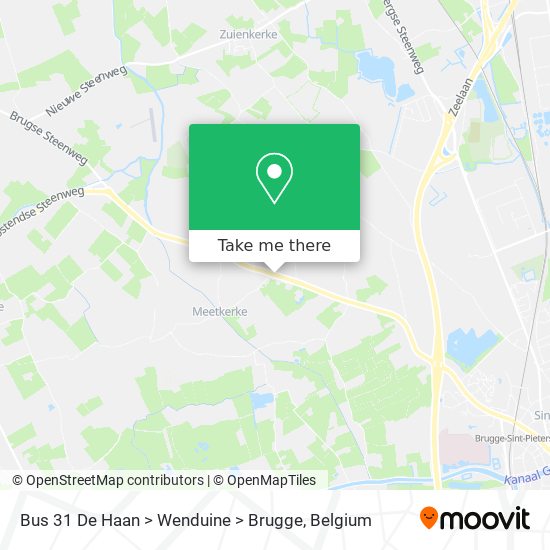 Bus 31 De Haan > Wenduine > Brugge plan