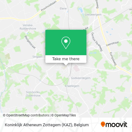 Koninklijk Atheneum Zottegem (KAZ) map