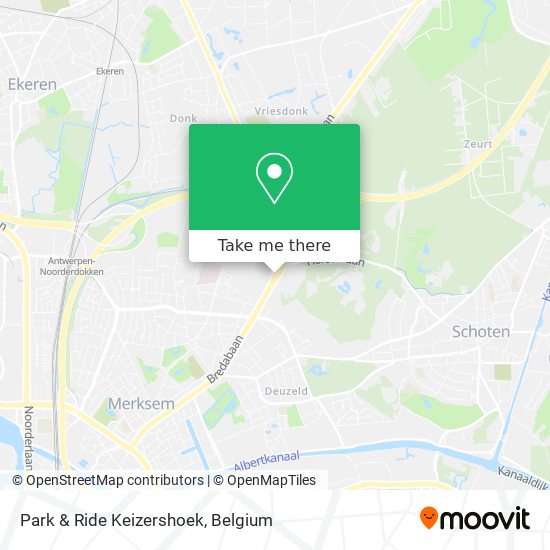 Park & Ride Keizershoek map