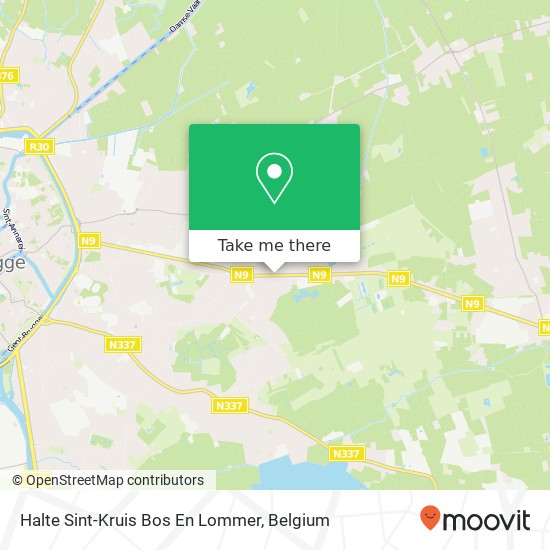 Halte Sint-Kruis Bos En Lommer map