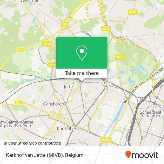 Kerkhof van Jette (MIVB) map