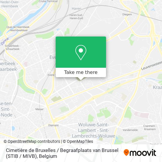 Cimetière de Bruxelles / Begraafplaats van Brussel (STIB / MIVB) map