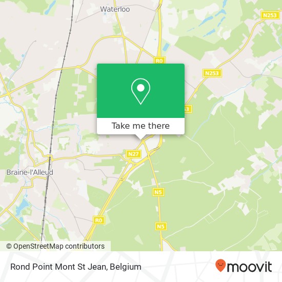 Rond Point Mont St Jean map