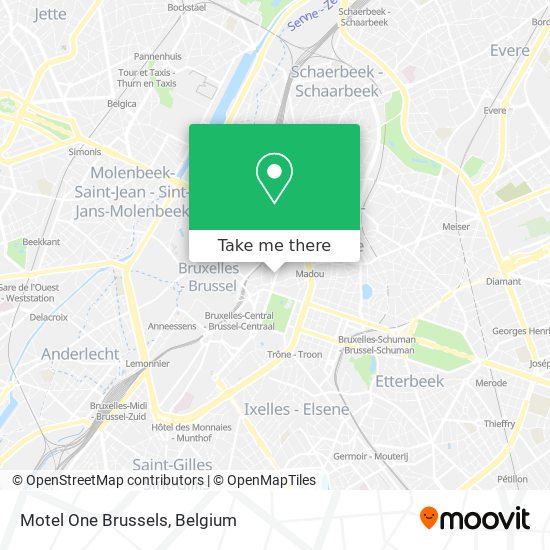Motel One Brussels map
