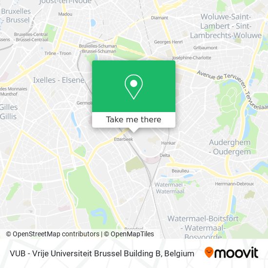 VUB - Vrije Universiteit Brussel Building B map