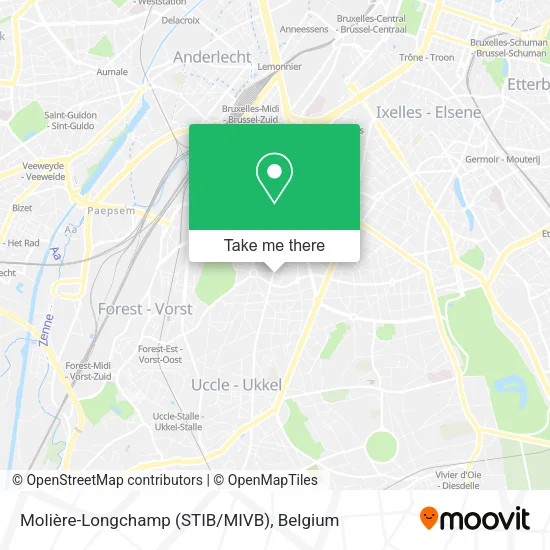 Molière-Longchamp (STIB/MIVB) plan
