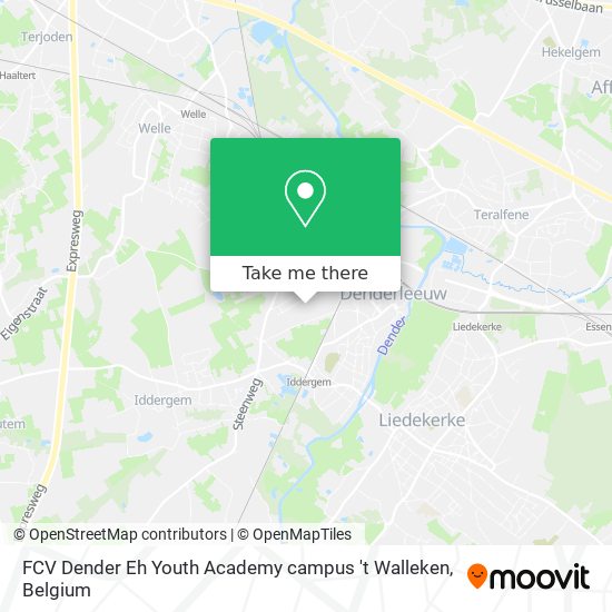 FCV Dender Eh Youth Academy campus 't Walleken map