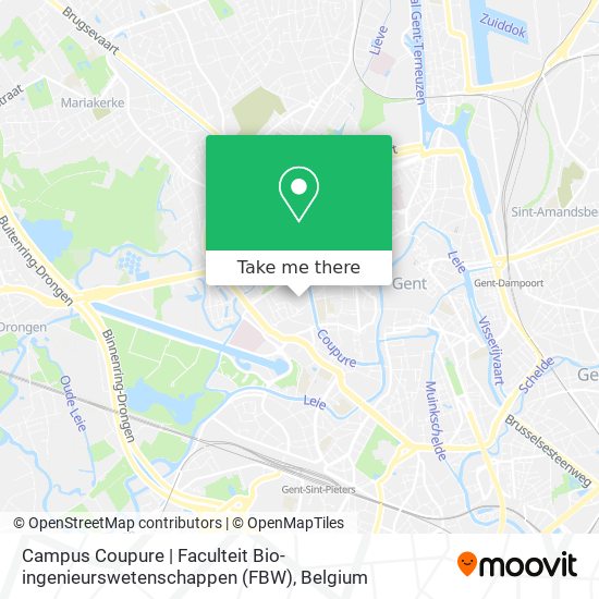 Campus Coupure | Faculteit Bio-ingenieurswetenschappen (FBW) map