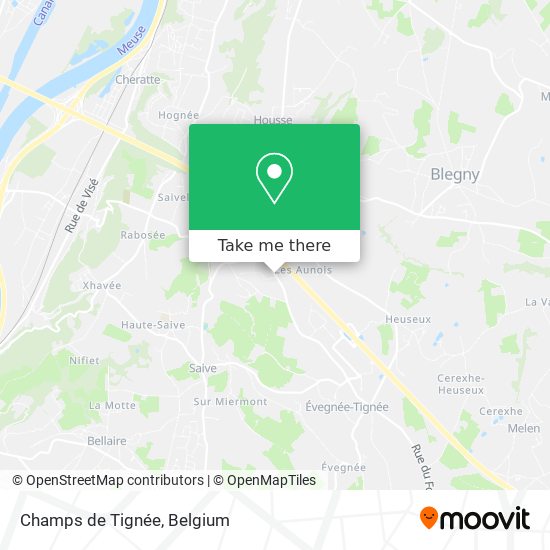 Champs de Tignée map