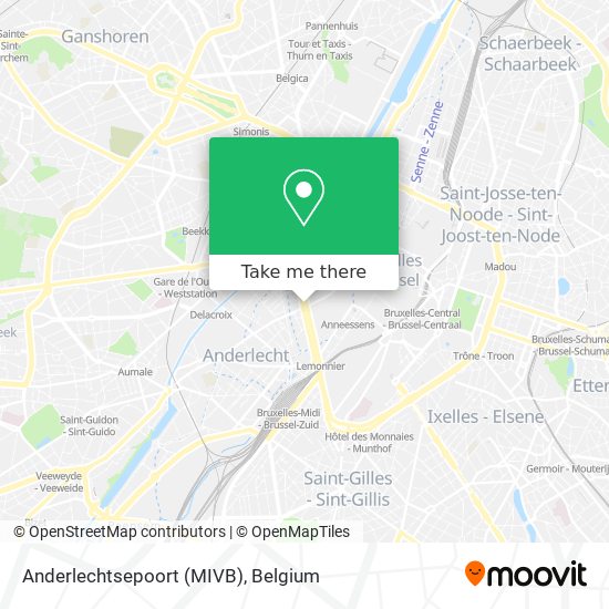 Anderlechtsepoort (MIVB) map