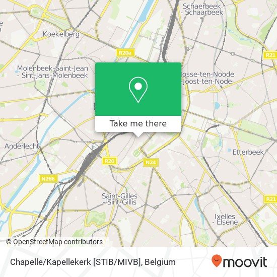 Chapelle / Kapellekerk [STIB / MIVB] map