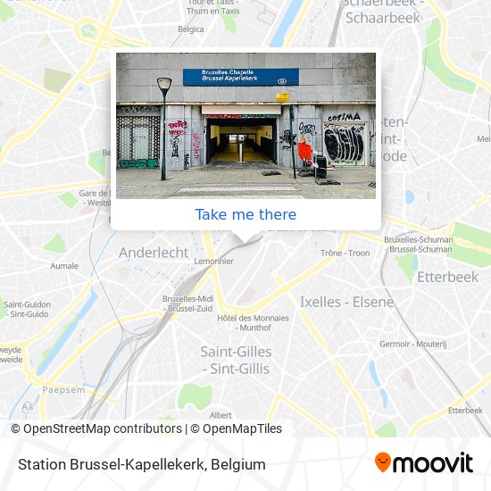 Station Brussel-Kapellekerk map