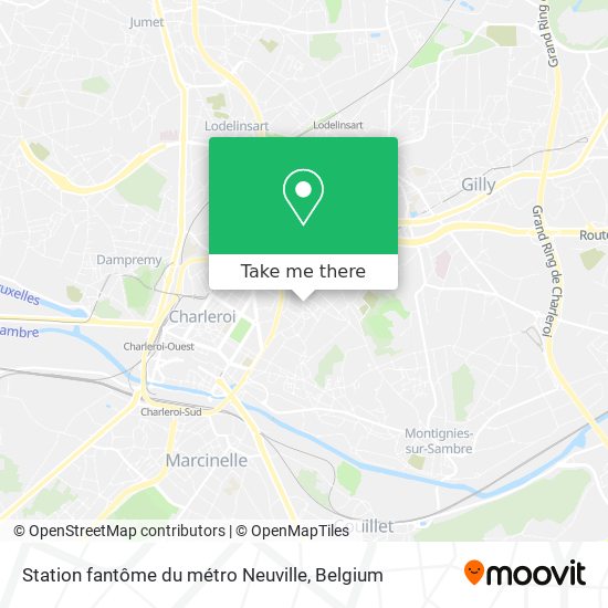 Station fantôme du métro Neuville map
