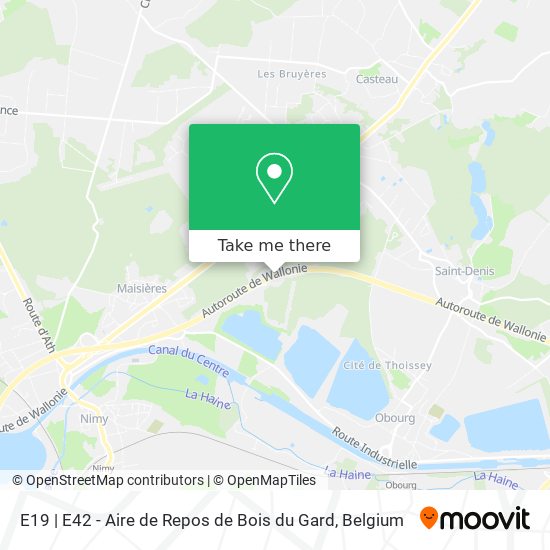 E19 | E42 - Aire de Repos de Bois du Gard map
