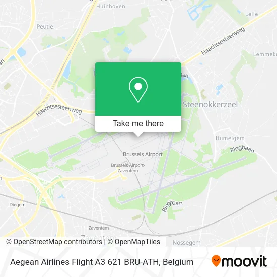 Aegean Airlines Flight A3 621 BRU-ATH map
