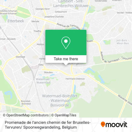 Nearest Train Tracks To Me How To Get To Promenade De L'ancien Chemin De Fer Bruxelles-Tervuren/  Spoorwegwandeling In Brussel By Bus, Train, Subway Or Light Rail?