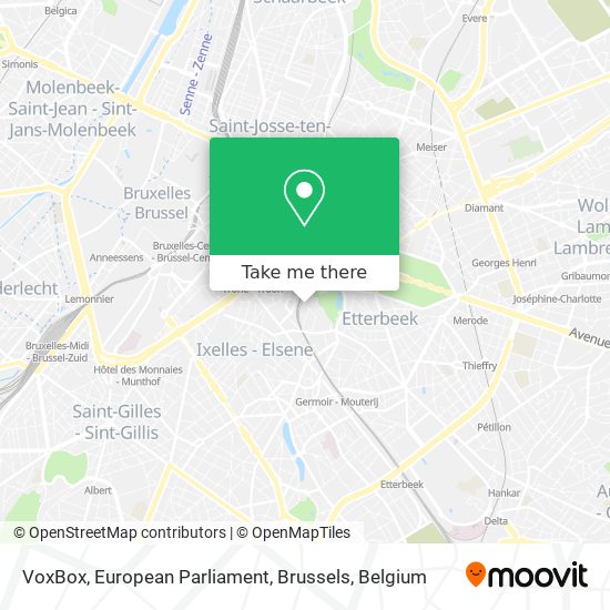 VoxBox, European Parliament, Brussels map