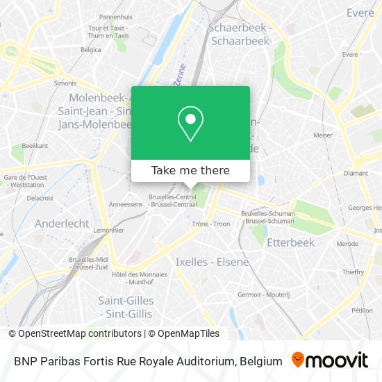 BNP Paribas Fortis Rue Royale Auditorium map