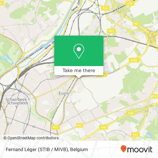 Fernand Léger (STIB / MIVB) map