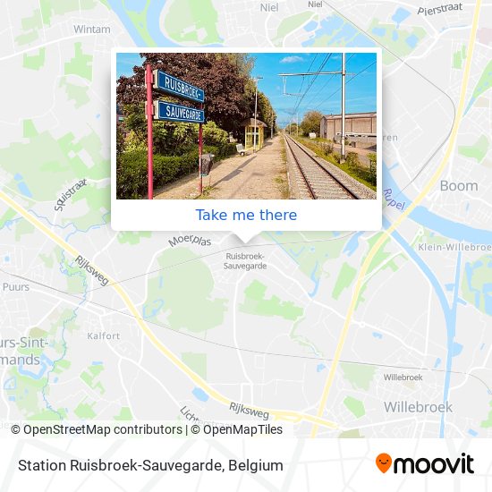 Station Ruisbroek-Sauvegarde map
