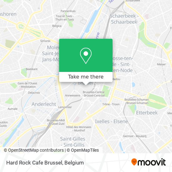 Hard Rock Cafe Brussel map