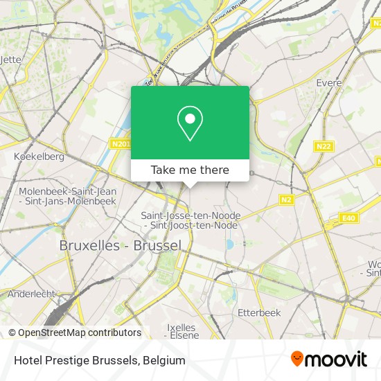 Hotel Prestige Brussels map