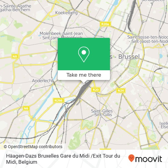 Häagen-Dazs Bruxelles Gare du Midi /Exit Tour du Midi map