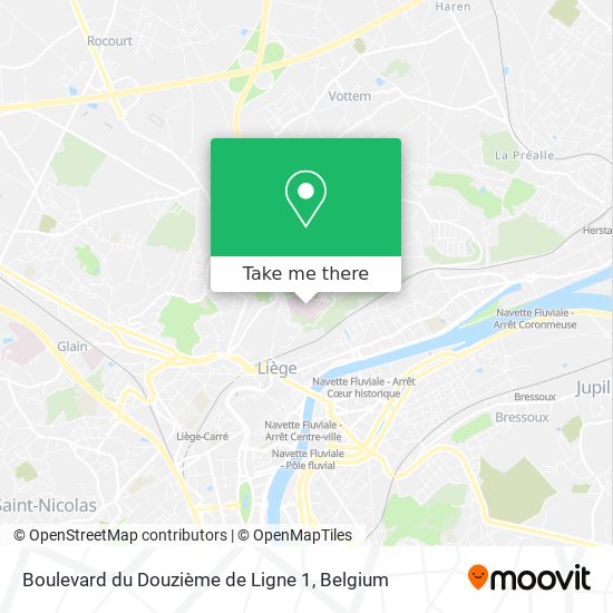 Boulevard du Douzième de Ligne 1 map