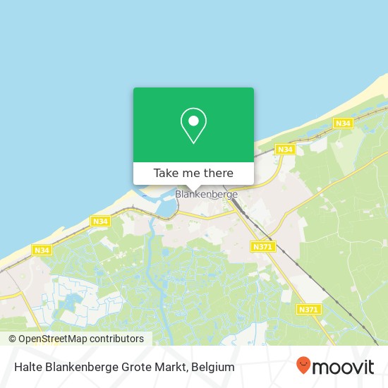 Halte Blankenberge Grote Markt map