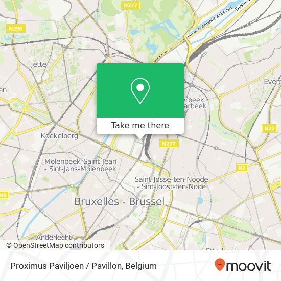 Proximus Paviljoen / Pavillon map