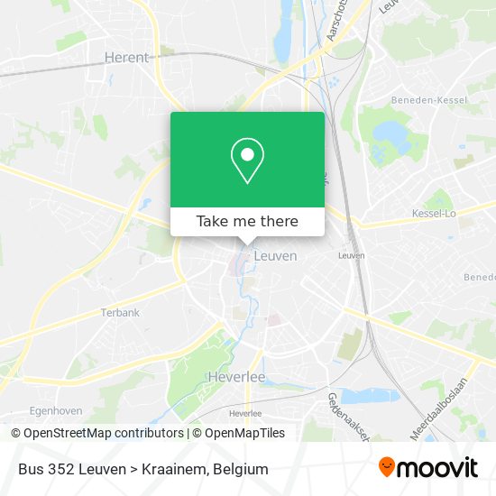 Bus 352 Leuven > Kraainem map