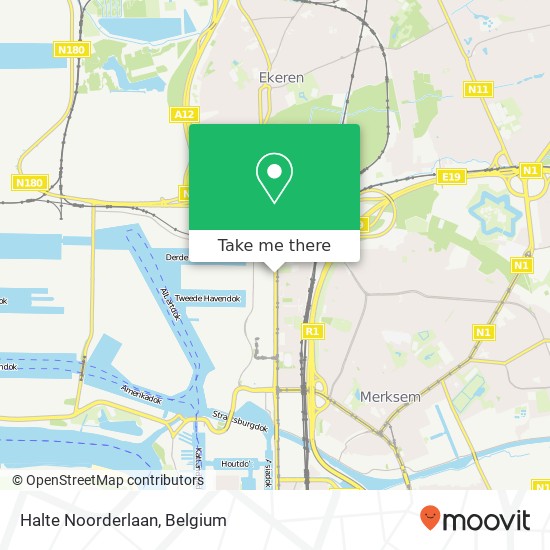 Halte Noorderlaan map